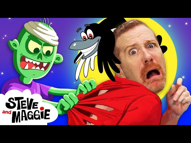 Spooky Halloween House with Steve and Maggie | Wheels on the Toy Bus | Potty Training Song for Kids