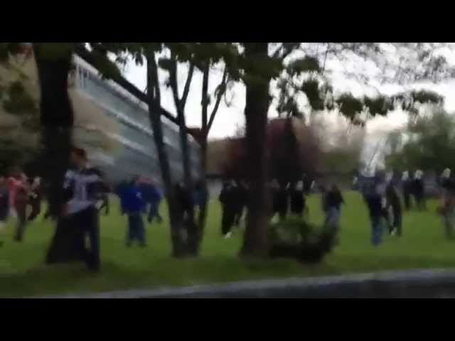 Sporting Charleroi hooligans vs Standard Liege