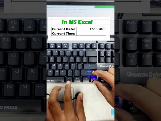 Insert Current Date & Time Instantly in Excel | This Shortcut Will Blow Your Mind! #ExcelTips #trick