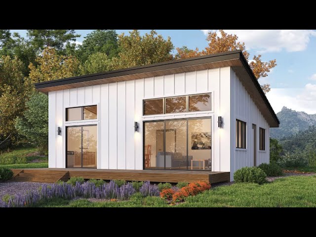 THE MOST BEAUTIFUL FLOOR PLAN TINY HOUSE LEAN CABIN ARCHITECTURAL PLANS