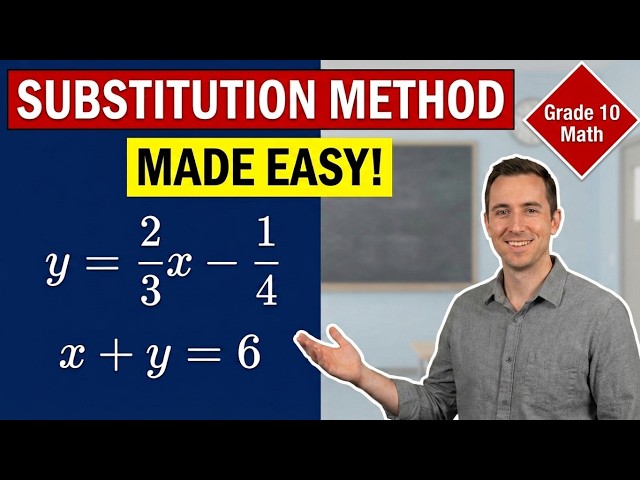 Solve Linear Equations with Fractions (Substitution Method) — Updated Audio