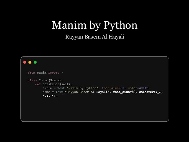 Manim by Python