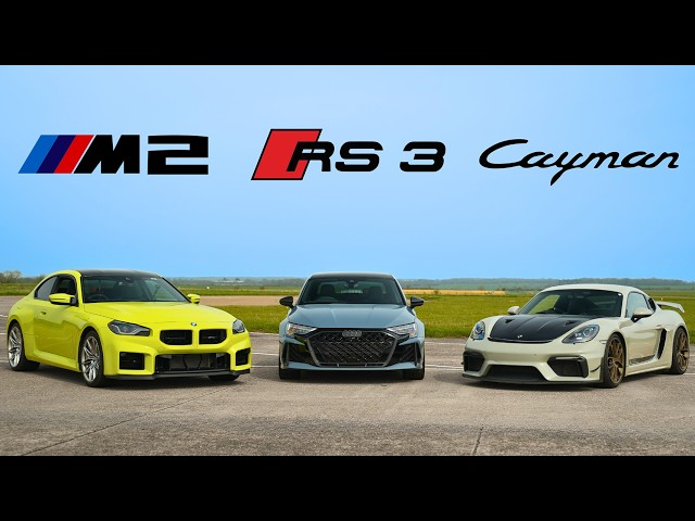 New M2 vs New RS3 vs Porsche Cayman | Track Battle