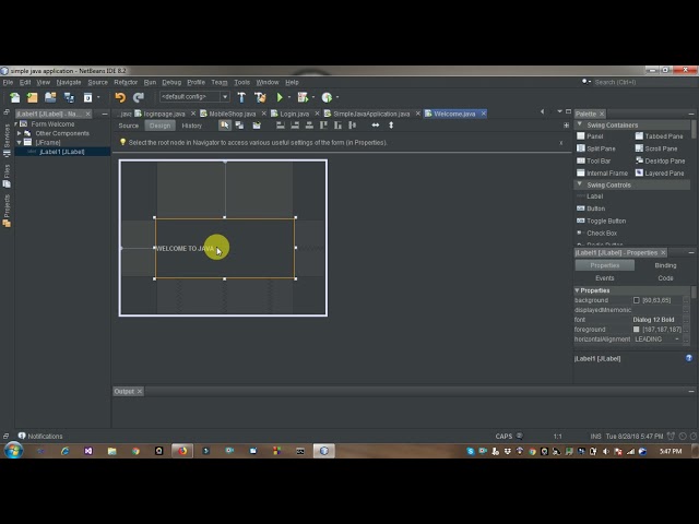 How to create java application using Netbeans || Create a simple application in java