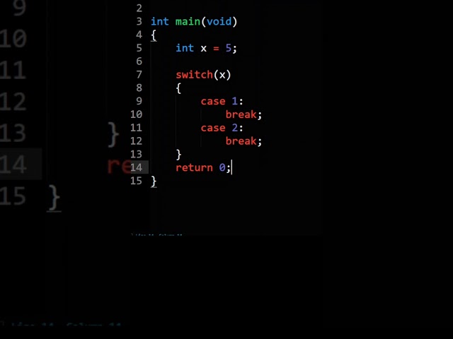 error: case label not within a switch statement