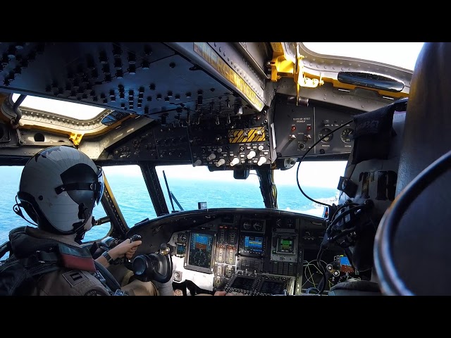 E-2 Hawkeye Break to foul deck wave-off to arrested  landing aboard USS CARL VINSON