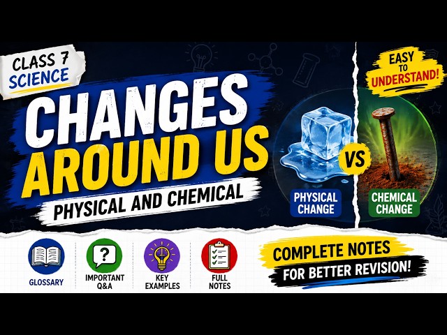 Changes Around Us: Physical vs Chemical Changes | Class 7 Science Notes & Important Q&A