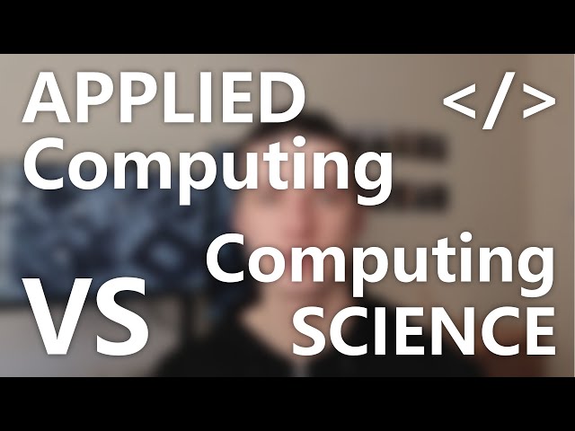 Applied Computing vs. Computing Science