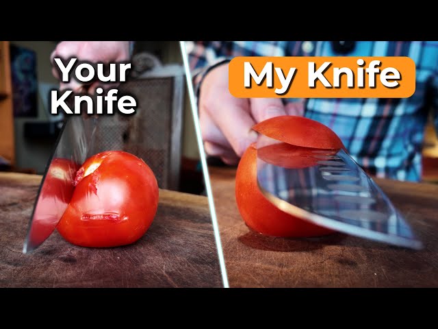 Knife Sharpening Walkthrough by Hand With Diamond Stone (best result yet!) - Real Time