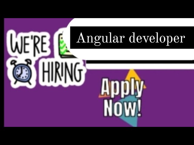 Hiring angular developer