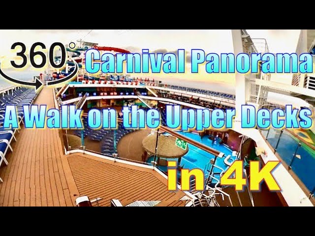 A 360° Walk on the Upper Decks on the Carnival Panorama in 2021 in 4K