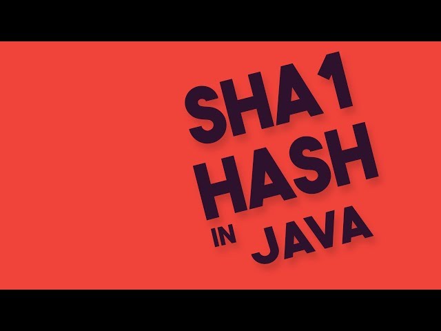 SHA1 Hash in Java