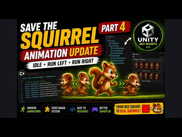 From Red Square to REAL Character! 🐿️ Unity Devlog Part 4