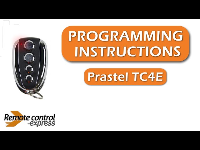 Programming my remote Prastel TC4E