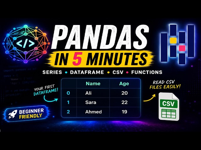 Learn Pandas in 5 Minutes Series, DataFrame & CSV Explained for Beginners