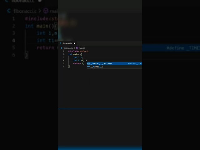 #37 Print Fibonacci series |c programming language |#code #shorts