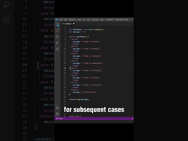 switch case in Javascript