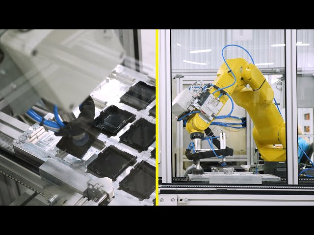 Automated Electronics (IOT) Assembly Line with 7 FANUC robots. High-speed, Precise, and Versatile