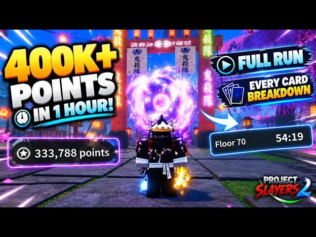 400K+ Points in 1 HOUR! Improved Dungeon Strat (Full Run) | Project Slayers 2
