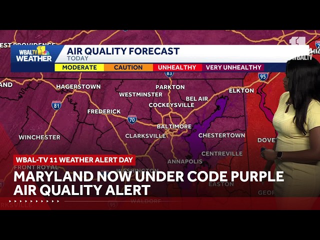 Maryland now under Code Purple air quality alert