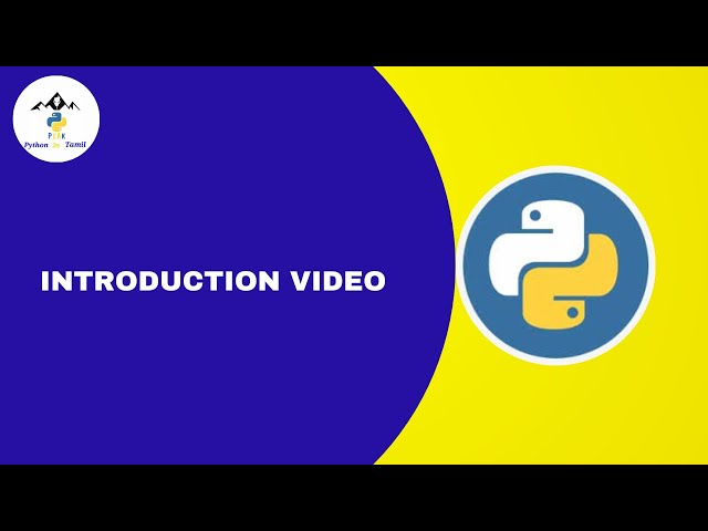 Python Introduction Video By Peak-Python in Tamil