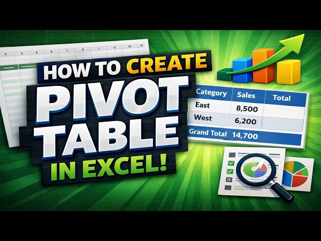 How to create a Pivot Table in Excel