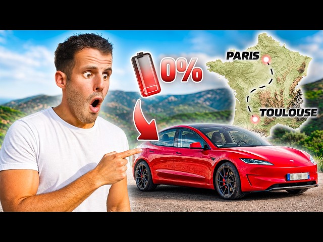 700km WITHOUT CHARGING in a Tesla Model 3! (goes wrong 😭)