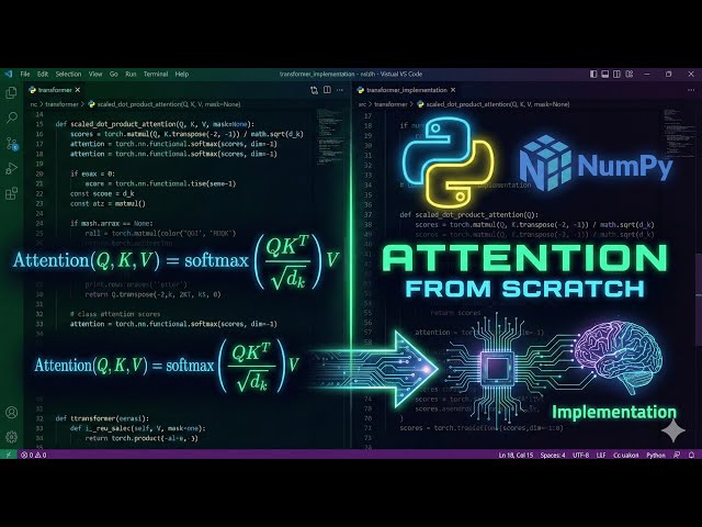 Coding Self-Attention from Scratch: No PyTorch, No TensorFlow (Just NumPy)