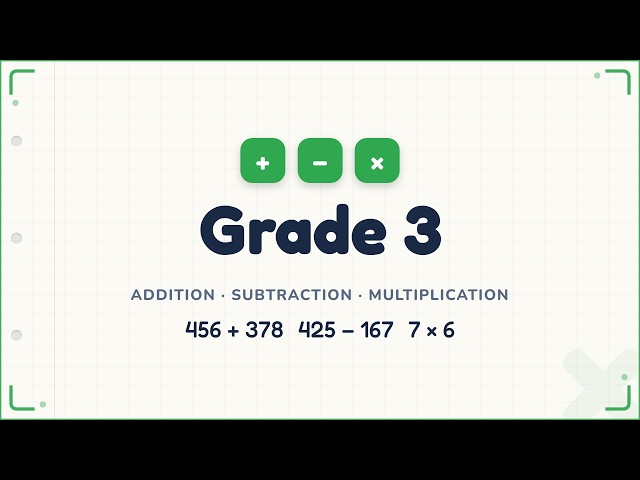 grade 3 maths problems with solutions