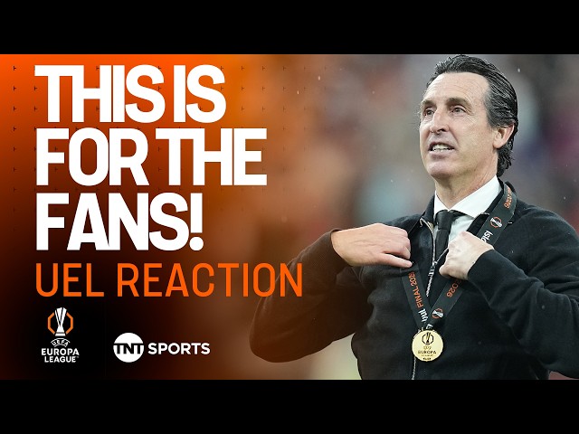 ¡Unai Emery celebra su quinto título de la Europa League tras la victoria del Aston Villa sobre e...