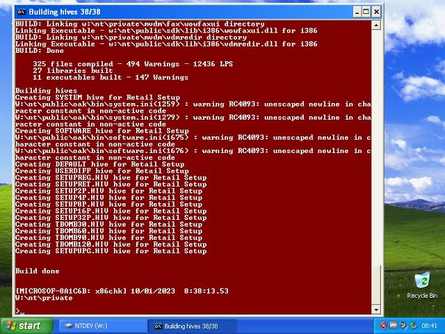 Compiling "Open NT" NT 4.0 from source beginning to end and booting on 86box Virtual Machine