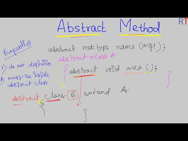 Java-94  Abstract Method in Java || Abstract Keyword in Java