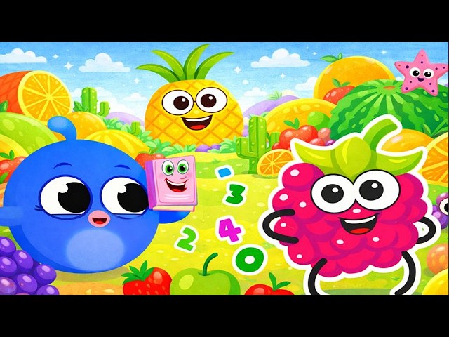 Oops! Funny Fruits Are Learning Numbers  🔤ABC & Phonics Learning 🌟 Explore Colors, Fruits & Numbers