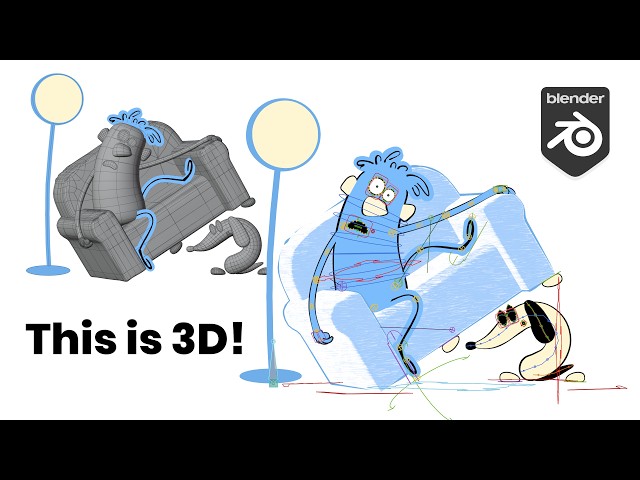 2D look with 3D rigs - Blender Animation Behind The Scenes