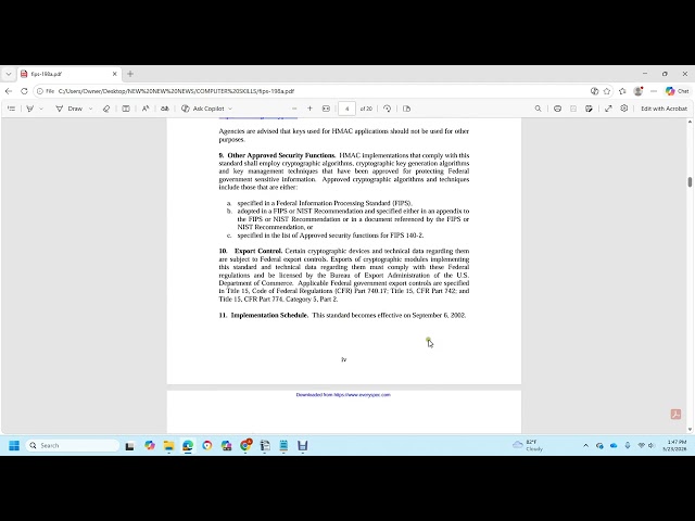FIPS KEYED HASH MESSAGE AUTHENTICATION CODE