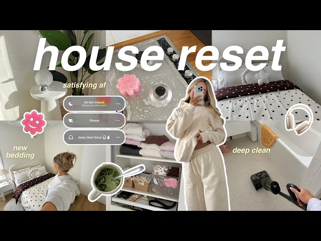 whole HOUSE RESET 🎧 deep cleaning, organizing, new bedding & ticking off the to-do list