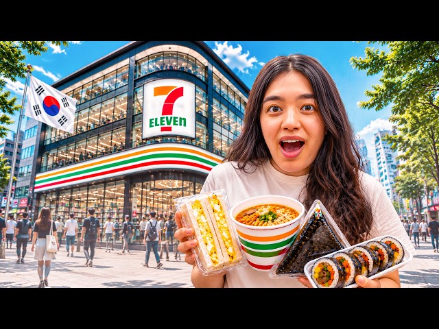I Ate at the LARGEST 7-Eleven in South Korea 🇰🇷