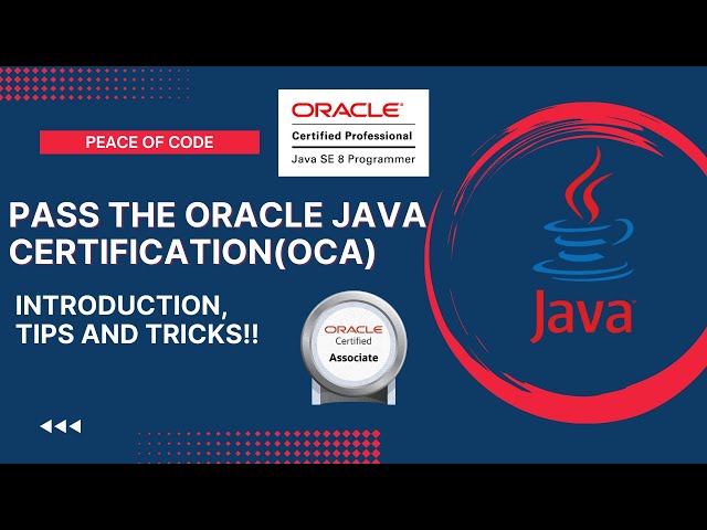 Oracle Java Certification | OCA Crash Course - Introduction, Tips, Strategy | #java #javatutorial