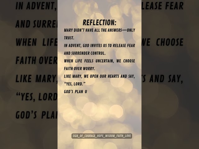 Say Yes to God | Luke 1:38 | Daily Catholic Bible Verse & Prayer Reflections#ChristianMotivation