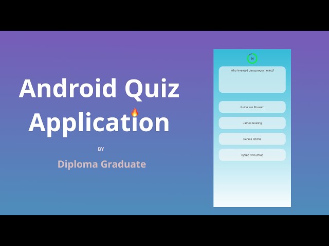Questioner - A Quiz App Android Project | Diploma Graduate | Projects And More | Final Year Projects