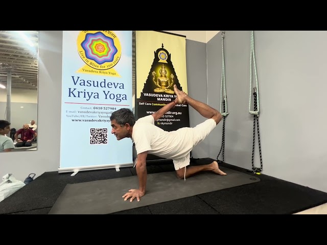 Ardha Vyagrasana for balancing the left and right brain
