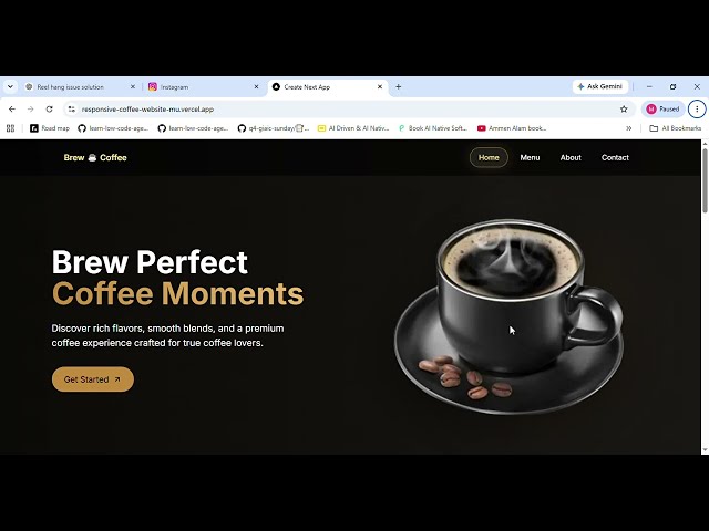 ☕ Modern Coffee Website | Responsive Web Design | Frontend Project