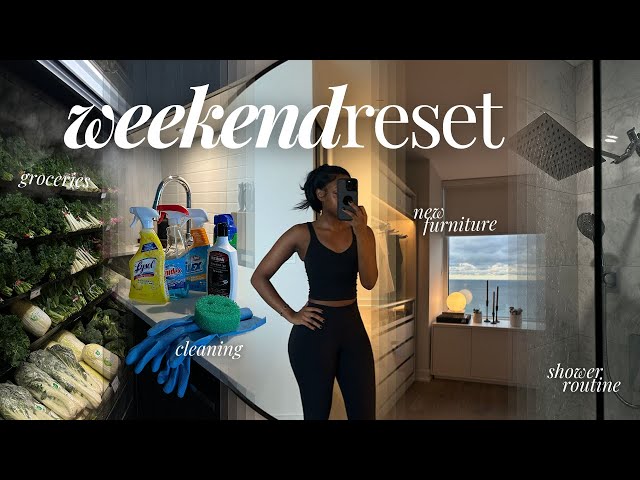 WEEKEND RESET VLOG | cleaning up + meal prepping + home updates