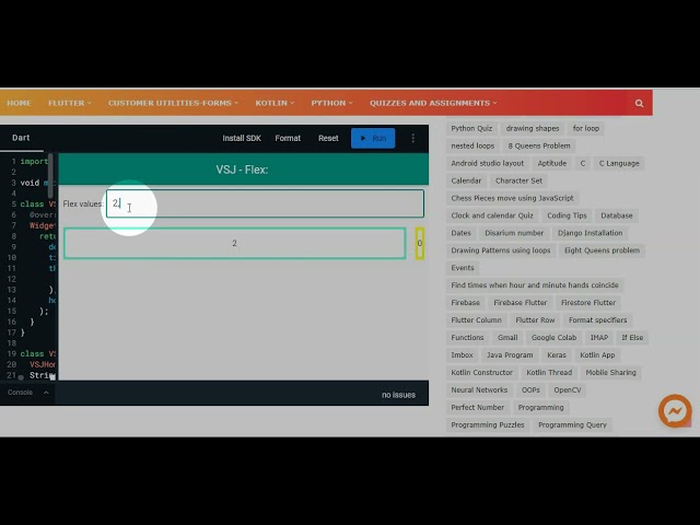 Demonstrating Flex values in a #Flutter Row