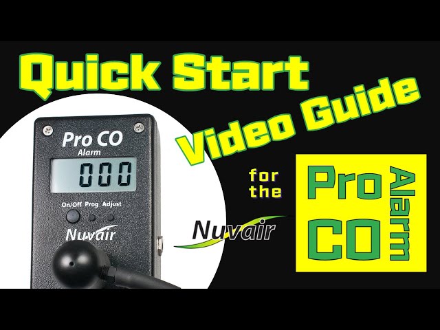 Nuvair Pro CO Alarm Quick Start Video