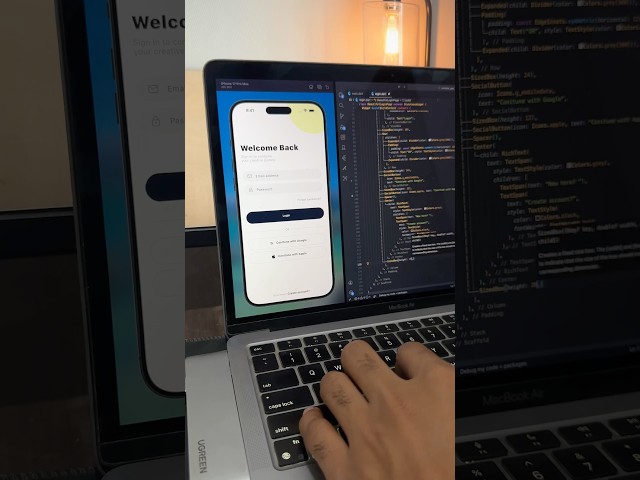 Flutter Login Page UI in Just 15 sec 🔥 #flutter #flutterchallenge #flutterdeveloper
