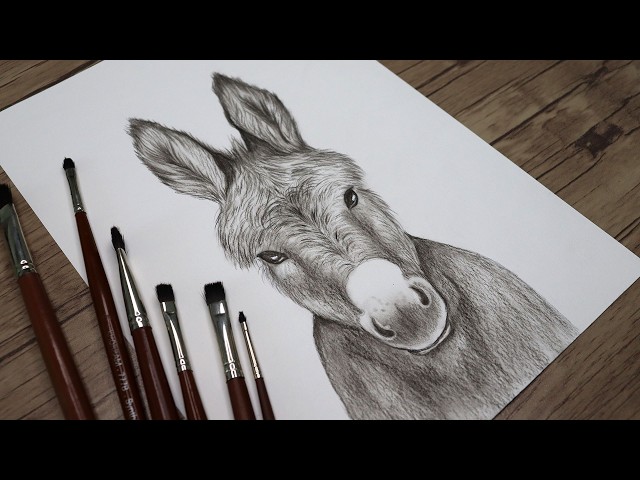 How to Draw a Realistic Donkey | Step-by-Step Pencil Drawing Tutorial