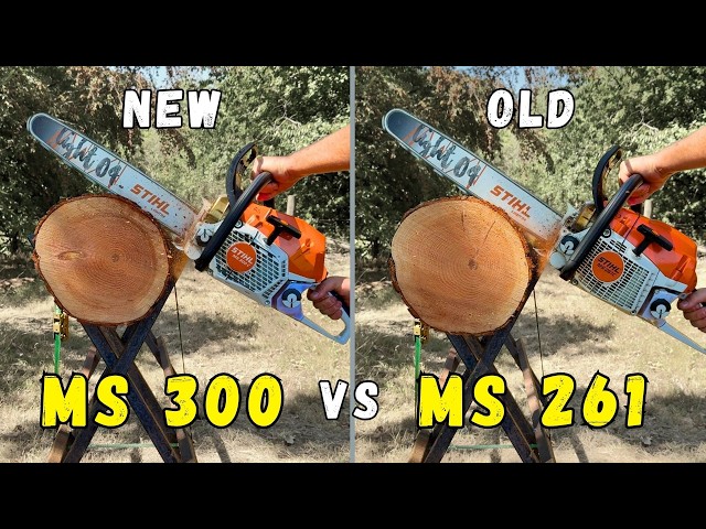 NEW STIHL MS300 vs MS261 Chainsaw - Speed and Torque Test!