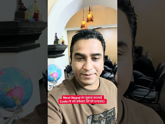 Nest Nepal का सुबास सरलाई Code IT को तर्फबाट धेरै धेरै धन्यवाद। #codeit