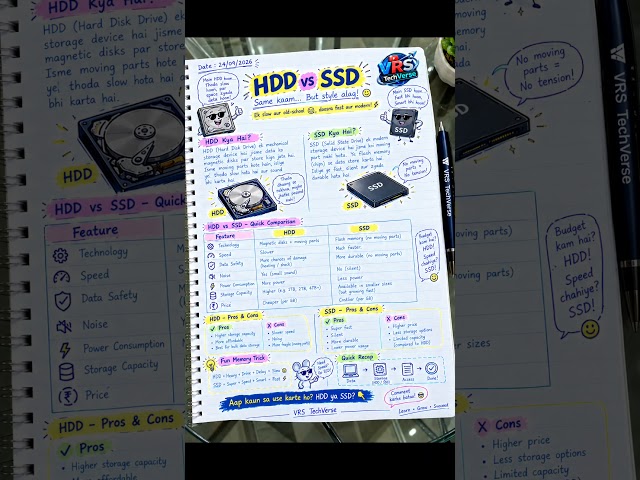 HDD vs SSD💻 | Computer Basic || VRS TechVerse